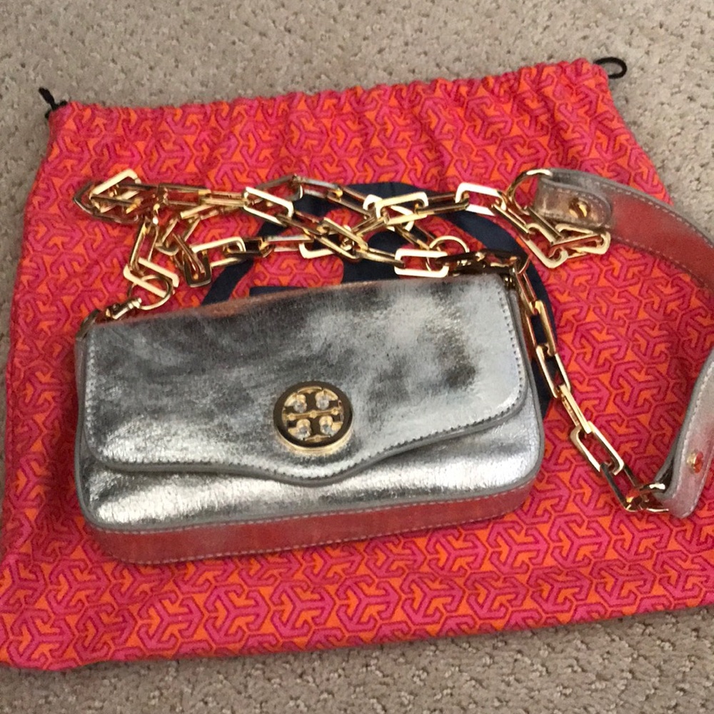 TOry Burch distressed mini bag